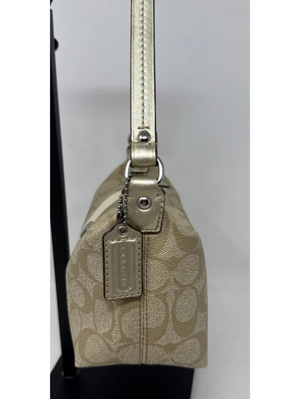 Coach Signature Stripe Demi Bag Small